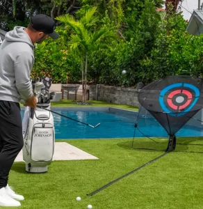 Auto Ball Return Golf Chipping Practice Net Portable Golf Return Cutting Practice Net Golf Training Aid for Indoor Outdoor