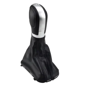 Automatic Gear Shift Knob Cover Leather & Plastic Ergonomic for VW Golf 6/Jetta MK6/EOS/Passat B7/CC/Sharan 7N Seat
