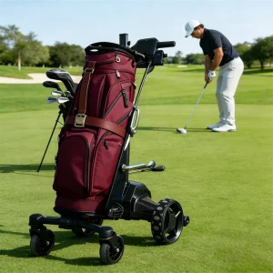 Automatic Golf Trolley Follow Me Electric Trolley Push or Remote Control Lightweight Aluminum Golf Caddy
