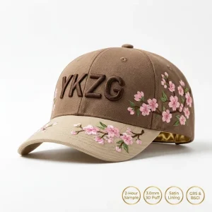 BSCI Custom Baseball Cap 3D Puff Embroidery Premium Satin Lined Structured High Quality Snapback Sport Hat OEM ODM