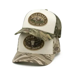 BSCI Custom Vintage Camouflage Trucker Hat Outdoor Foam 5 Panel Snapback Mesh Cap with Embroidered Patch