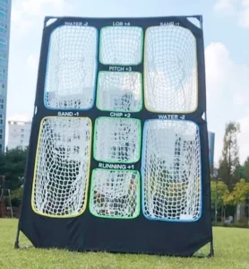 Backyard Golf Chipping Practice Net with Eight Holes Golf Chipping Net Golf Hitting Training Equipment Golf Chipping Device