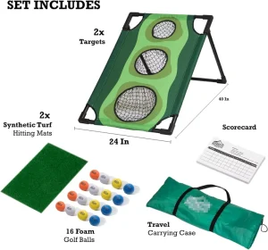 Backyard Golf Cornhole Game Golf Accessories for Men Golf Chipping Game Golf Training Equipment Golf Stuff Golf Gift