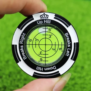 Ball Marker Golf Putting Green Reading Aid Bubble Level High Precision Alignment Reader Tool Ball Marker