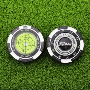Ball Marker Golf Putting Green Reading Aid Bubble Level High Precision Alignment Reader Tools