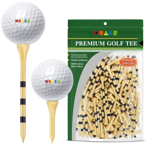 Bamboo High Quality Golf Tees 2 3/4 and 3 1/4 Durable and Stable Length 83mm and 38mm Model TE003