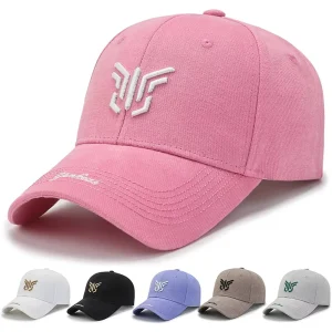 Baseball Cap 6 Panel Curved Brim Adjustable Washed Cotton 3D Embroidery Casual Sports OEM Factory
