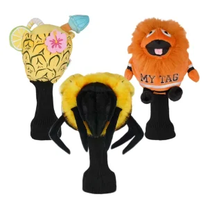 Bee Animal Golf Head Covers Premium Animated Golf Accessories Funny Design Plush Driver Golf Headcovers in Stock