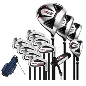 Beginners 12-Piece Right Handed Men’s Golf Club Set with Portable Bag