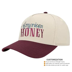 Bespoke 5 Panel Structured Baseball Cap Two Tone Cotton Fashion Casquette Bulk Headwear Apparel Manufacturing Supplier