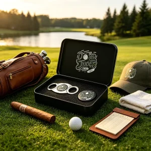 Big Luxury Steel Cigar Cutter With Back Stop Scissor Bottle Opener Gift Box V Cut Spring Golf Ball Marker