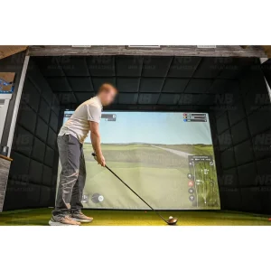 Big Size Square Training Air Tight Waterproof Golf Driving Net Inflatable Golf Simulator Tent Enclosure 1280×720 Resolution