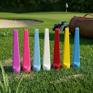 Biodegradable Plastic Golf Wedge Tees 70mm 2 3/4 Inch Flat Tee Durable Plastic Tees for Golf Accessories