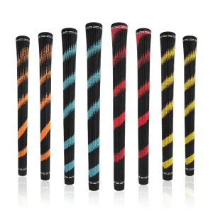 Black Background Color and Colorful Pattern Golf Grip Customized logo Air Cushion Rubber Golf Club Grip