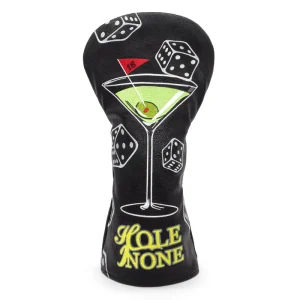 Black Goblet Embroidered Waterproof PU Leather Golf Club Headcover Set, 3-Piece