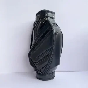 Black Golf Cart Bag PU Material With Abundant Storage Space for Global Bulk Order Purchasers