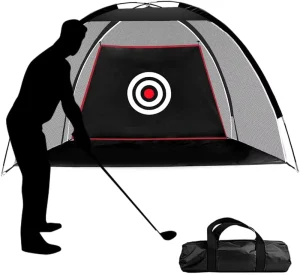 Black Golf Nets for Backyard Golf Practice Net Golf Hitting Net Training Aids with Target Cloth and Carrying Bag