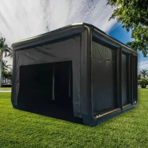 Black Indoor Outdoor Golf Training Cage Inflatable Golf Simulator Tent Shooting Inflatable Tent with Simulator Projection