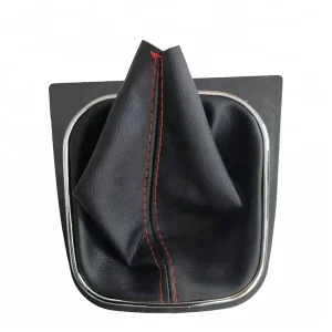 Black Leather With Red Line Gear Shift Dust Cover With Rack 1K0711113CG Gear Shift Boot for VW Golf 5 Golf 6