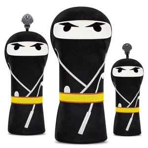 Black Ninja Pattern Golf Club Cover Head Protector for Wood Clubs Golf Sports Accessories