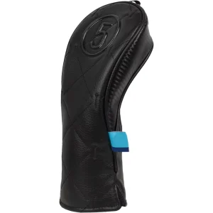 Black PU Leather Golf Head Covers for Woods, Driver and Fairway Woods