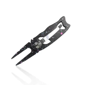 Black Plastic Retractable Folding Pocket Golf Accessories Golf Ball Divot Repair Tool