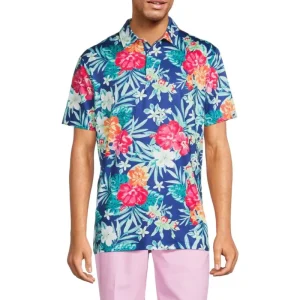 Blade Collar OEM Apparel 100 Polyester Golf Shirts With Contrast Color
