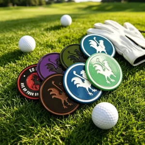 Blank Leather Magnetic Flower Power Golf Ball Marker Gold Clip Blank do diy With Angle Watch