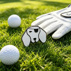 Blank Leveling Women Green Reader Ball Marker Golf Hat With Tee Holder and Ball Marker Holder Within the Cap Set Display Case