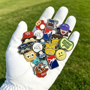 Blank Plastic Golf Accessory Ball Marker Strong Magnetic Golf hat Clip cap Clip for Golf and Keychain set