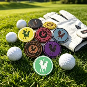 Blank White Accessory Metal Custom Printed Magnetic Golf Ball Marker Set Image Magnetic Hat Clip Holder Line Drawing Tool