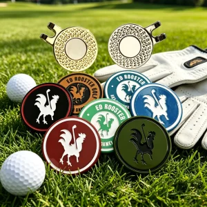 Blank White Accessory Metal Custom Printed Magnetic Golf Ball Marker Shoe Clip Set Image Holder Line Drawing Tool