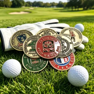 Blank White Accessory Metal Custom Printed Magnetic Golf Ball Marker for Golf Shoe Clip Set Image Holder Line Drawing Tool