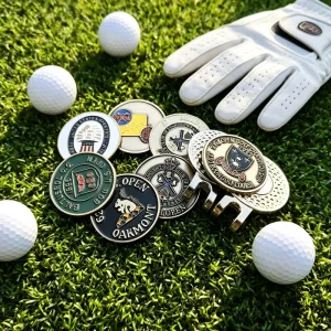 Blank White Accessory Metal Magnetic Custom Golf Ball Marker Laser Engrave for Golf Shoe Clip Set Image Holder Line Drawing Tool
