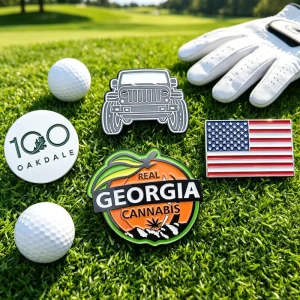 Blank Women amp 39 Challenge Coin Customizable Metal 3d Hair tie Bracelet With Golf Ball Marker 25mm for Engraving on Claw Clip