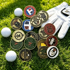 Blank Women amp 39 Challenge Coin With Removable Customizable Metal 3d Golf Ball Marker 25mm for Engraving on Claw Clip