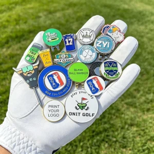 Blank die cut Custom Golf Ball Marker 50 Pack Pendant box set Logo Necklace Gold Brass Belt Buckle Metal Blank Stencil