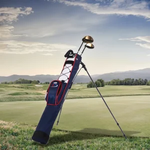 Blue Power Lightweight Golf Stand Carry Bag with Zipper Closure Polyester Nylon Material 1 Pocket for Men Women Golfers