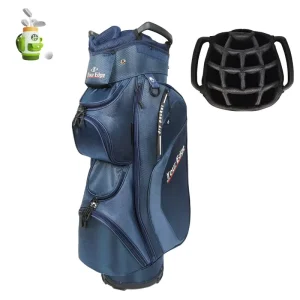 Blue and Black Nylon 15-Way Divider Golf Stand Bag with Large Capacity