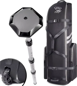 Brand New SanYing Waterproof 1680D Polyester Golf Bag Cover Extra Thick Padded Top 2 Smooth Wheels for Air Travel Golf Clubs