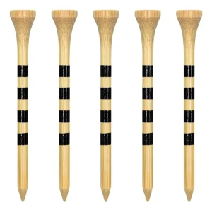 Branded Custom Premium 70MM Bamboo Wooden Golf Tees Natural Durable Driver Packaged 83mm Length