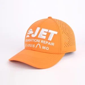 Breathable Dry Fit Laser Hole Unisex Running Sport Hat Custom Embroidery Performance Adjustable Sport Golf Cap