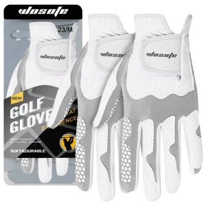 Breathable Non slip Comfortable Wear resistant Golf Accessories White Premium Nano Material Factory Custom Men Golf Gloves