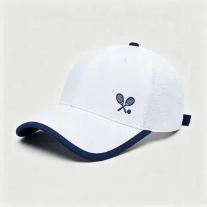 Breathable Waterproof 6 Panel Pickleball Performance Hat Universal Fit System Quick Dry Ice Silk Stretch UPF50 Mesh Sporty 100%