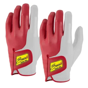 Broce Bolt Custom Cabretta Leather Golf Gloves Hand Grips White Sheepskin Custom Packaging Unisex