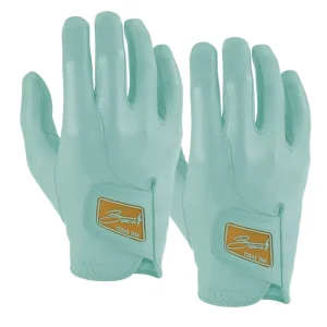 Broce Bolt Right Hand Cabretta Leather Original Series Unisex Golf Gloves Mint Green Premium Soft Grip Non Slip Durable Sports