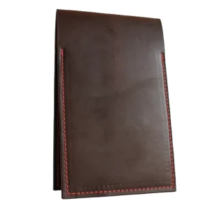 Brown PU Leather Custom Scorecard Holder Golf Score Cards with Pen Outdoor Sports