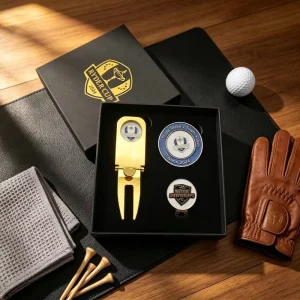 Brushed Copper Personalized Zinc Alloy Stainless Steel Switchblade Single Pole Golf Metal Divot Tool