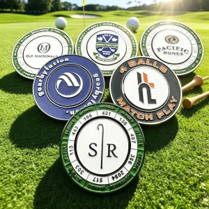 Built In Magnet Golf Poker Chips Set Custom Pre Production Sample Custom Design Golf Poker Chips