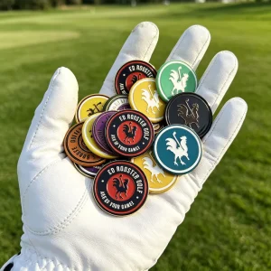 Bulk Blank die cut Custom Golf Ball Marker Logo Necklace Gold Brass Belt Buckle Metal Blank Stencil Holder Stamp